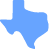 Texas shape blue